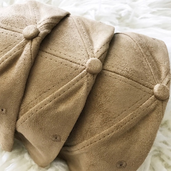 Sold out 🌟 vegan suede baseball cap hat tan - Picture 3 of 4